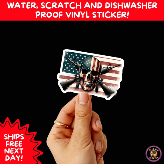 VETERAN STICKERS | Veteran Made Patriotic Vinyl Decals for Military Support, Army Navy Marine Veteran Gifts, American Flag Bumper Sticker