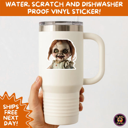 HORROR DOLL STICKERS Spooky Cute Creepy Girl Stickers – Perfect for Halloween, Scrapbooking, and Horror Aesthetic Fans