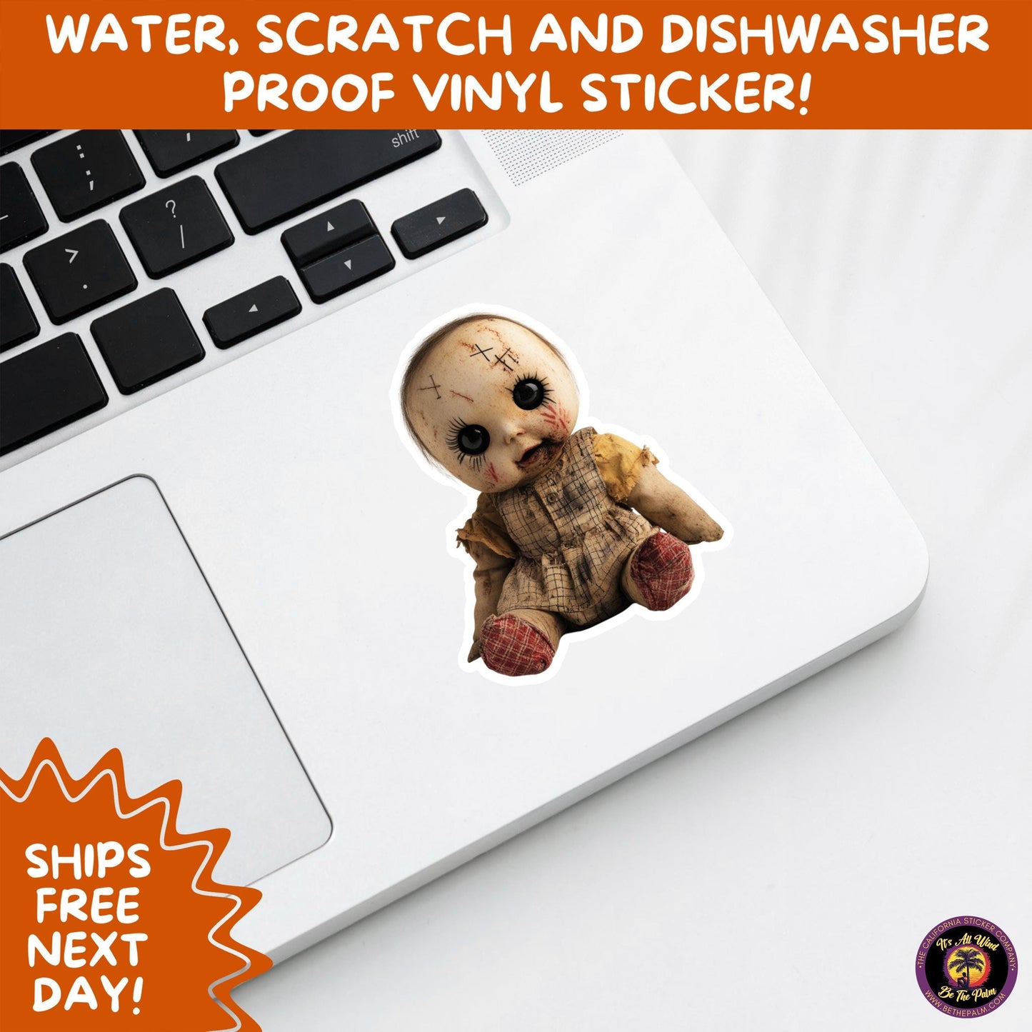 HORROR DOLL STICKERS Spooky Cute Creepy Girl Stickers – Perfect for Halloween, Scrapbooking, and Horror Aesthetic Fans