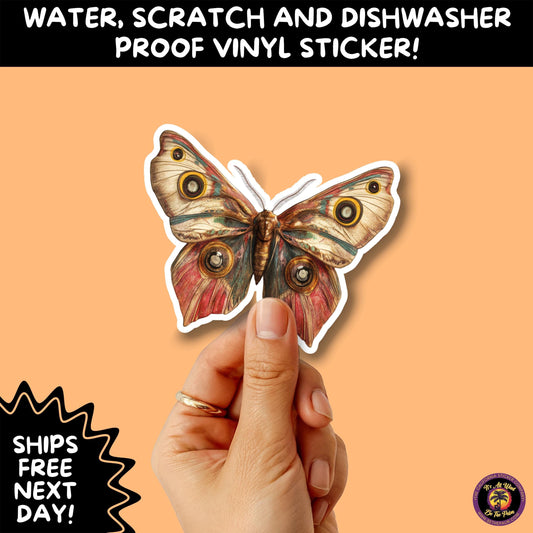 GOTH MOTH STICKERS | Gothic Insect Vinyl Stickers, Dark Aesthetic Stickers for Laptops Journals, Spooky Bug Stickers, Moth Witchy Decor