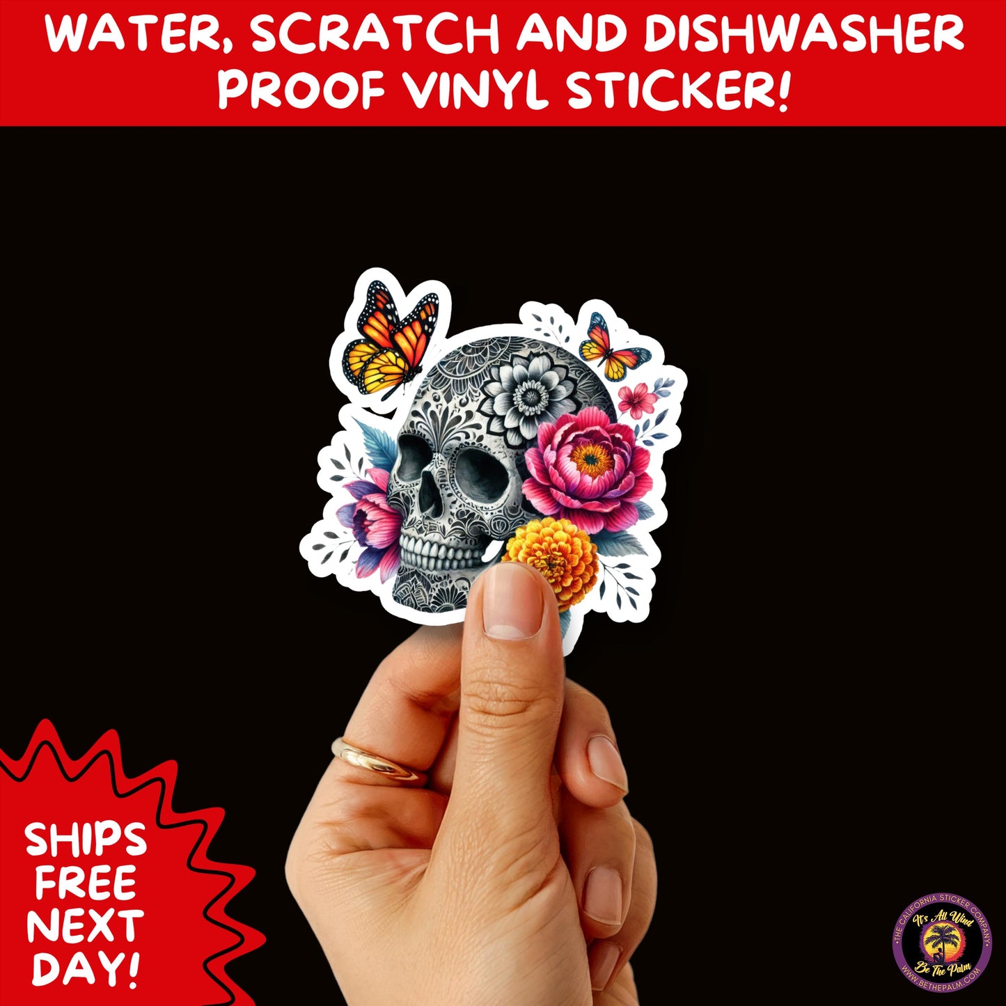 SUGAR SKULL STICKERS Day of the Dead Aesthetic Sticker Pack for Journals Laptops Water Bottles Halloween Decor and Spooky Season Gifts