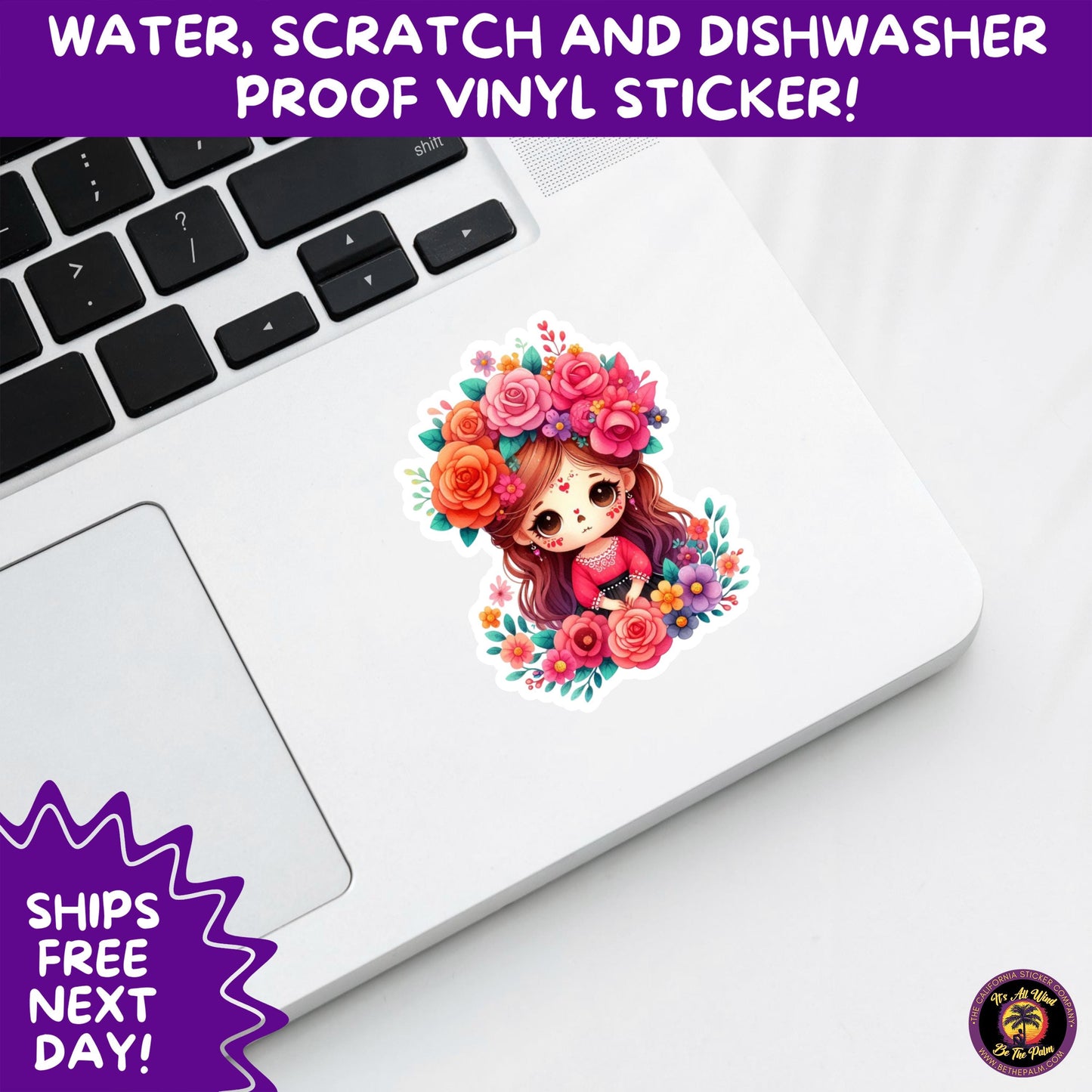 SUGAR SKULL STICKERS Day of the Dead Aesthetic Sticker Pack for Journals Laptops Water Bottles Halloween Decor and Spooky Season Gifts