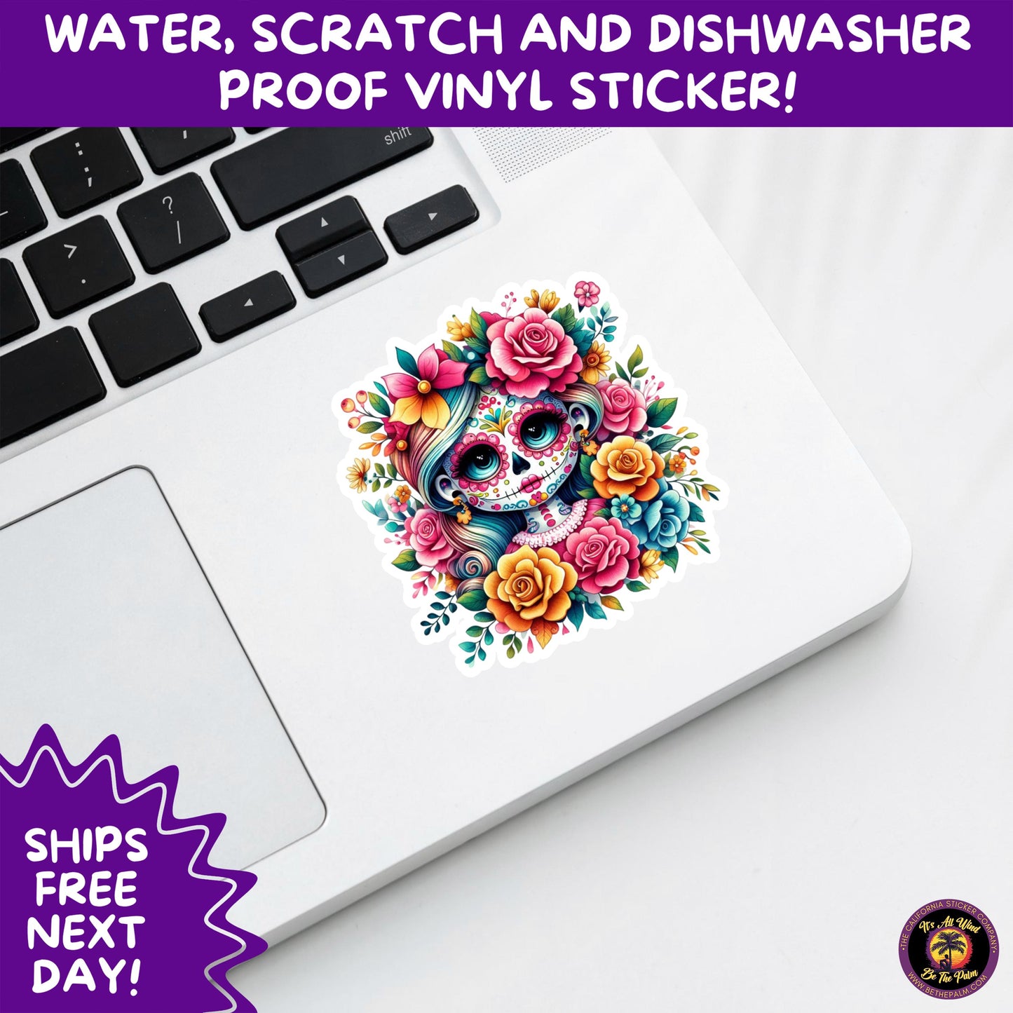 SUGAR SKULL STICKERS Day of the Dead Aesthetic Sticker Pack for Journals Laptops Water Bottles Halloween Decor and Spooky Season Gifts