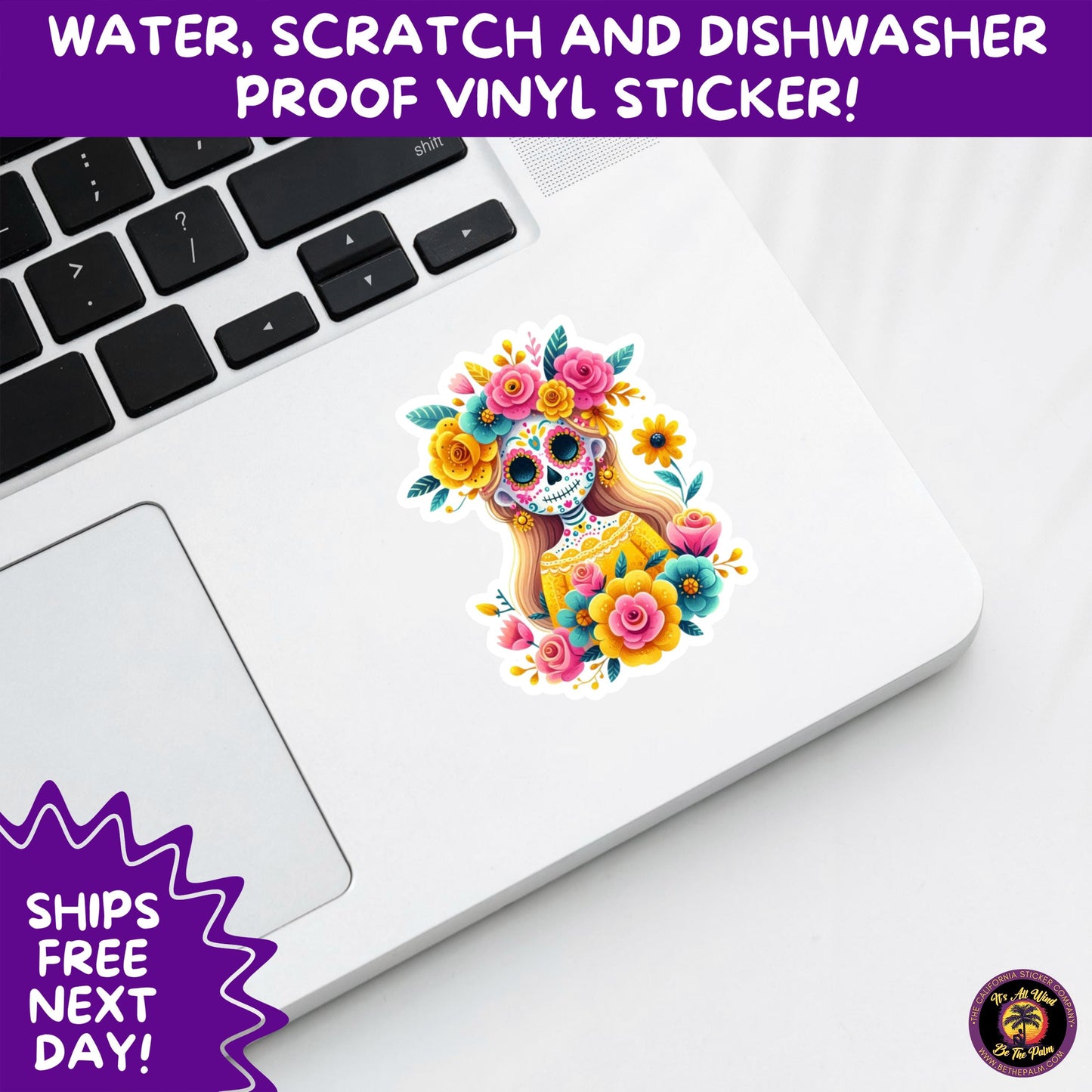 SUGAR SKULL STICKERS Day of the Dead Aesthetic Sticker Pack for Journals Laptops Water Bottles Halloween Decor and Spooky Season Gifts