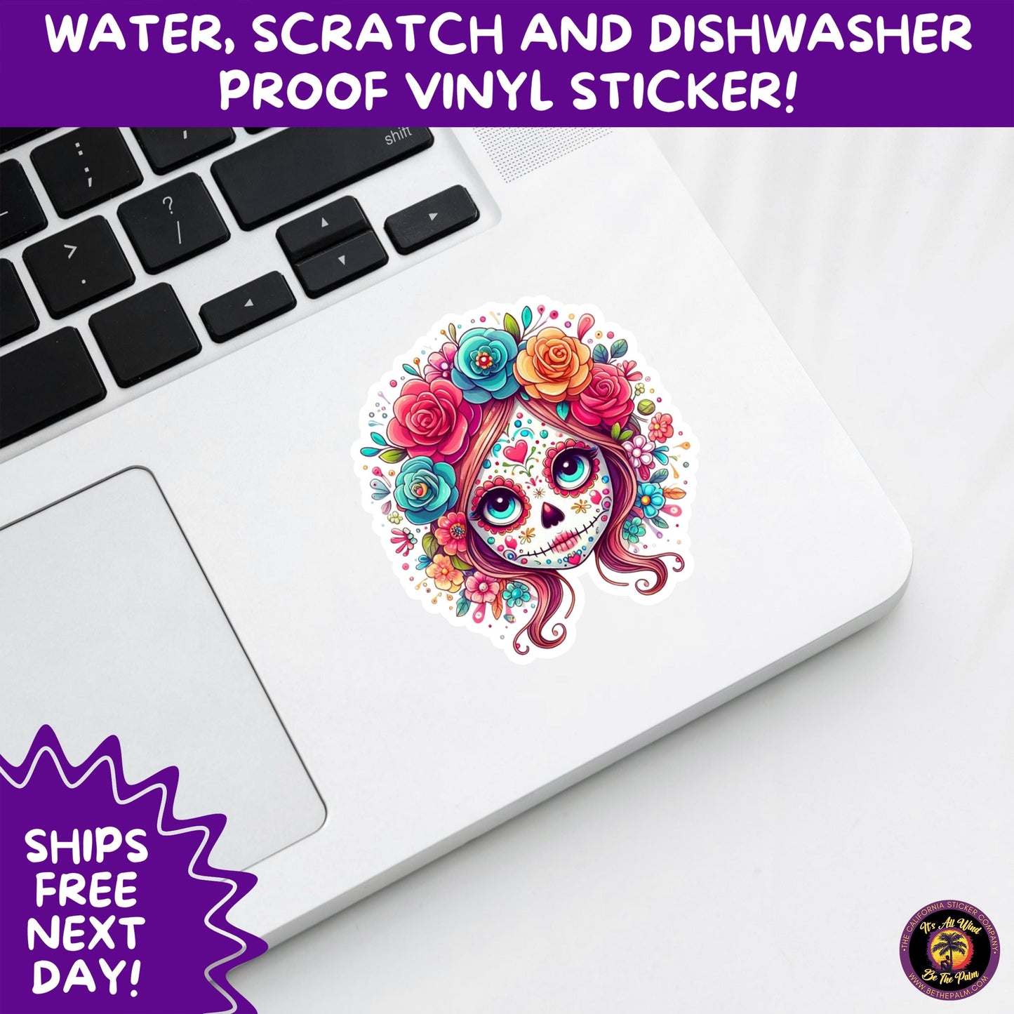 SUGAR SKULL STICKERS Day of the Dead Aesthetic Sticker Pack for Journals Laptops Water Bottles Halloween Decor and Spooky Season Gifts