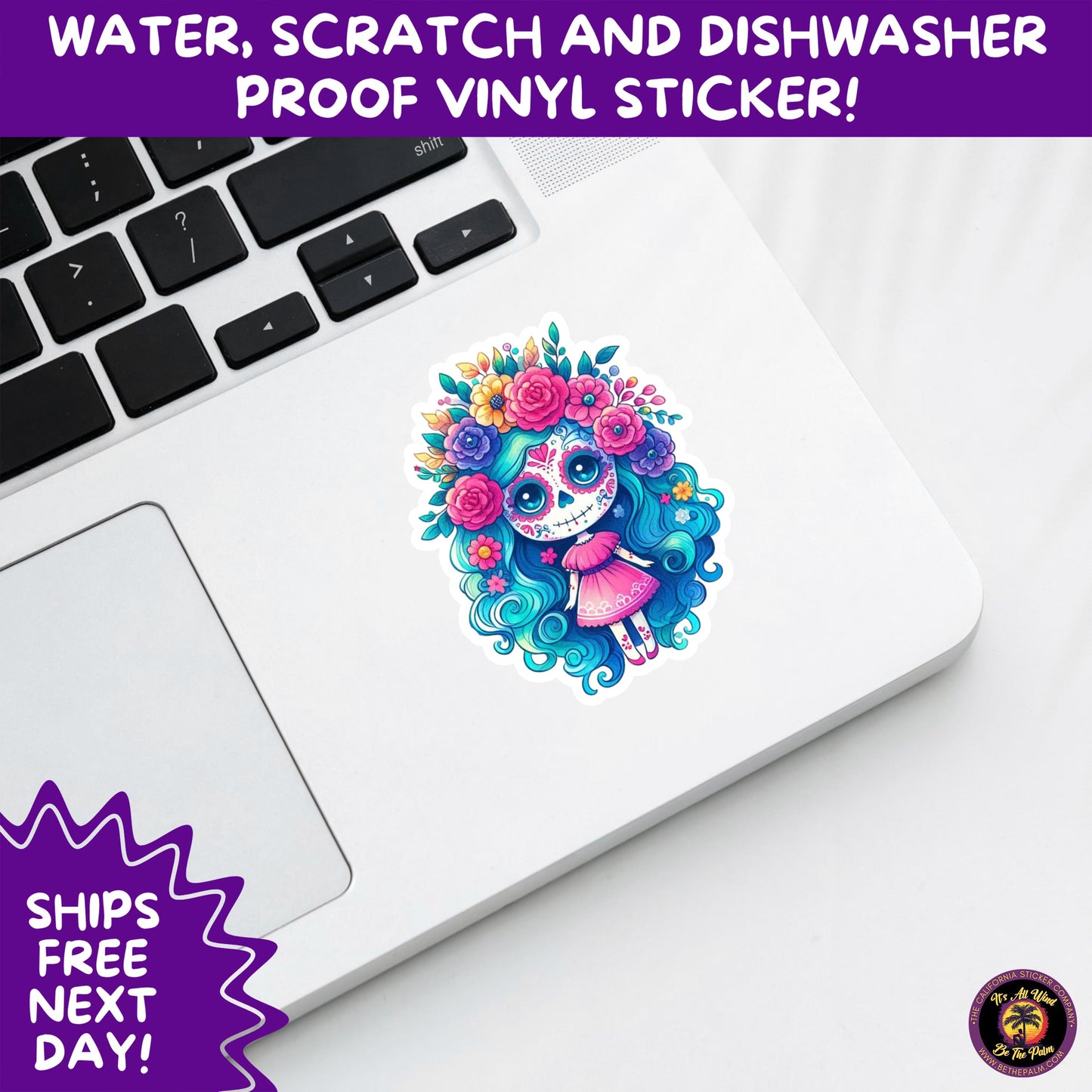 SUGAR SKULL STICKERS Day of the Dead Aesthetic Sticker Pack for Journals Laptops Water Bottles Halloween Decor and Spooky Season Gifts