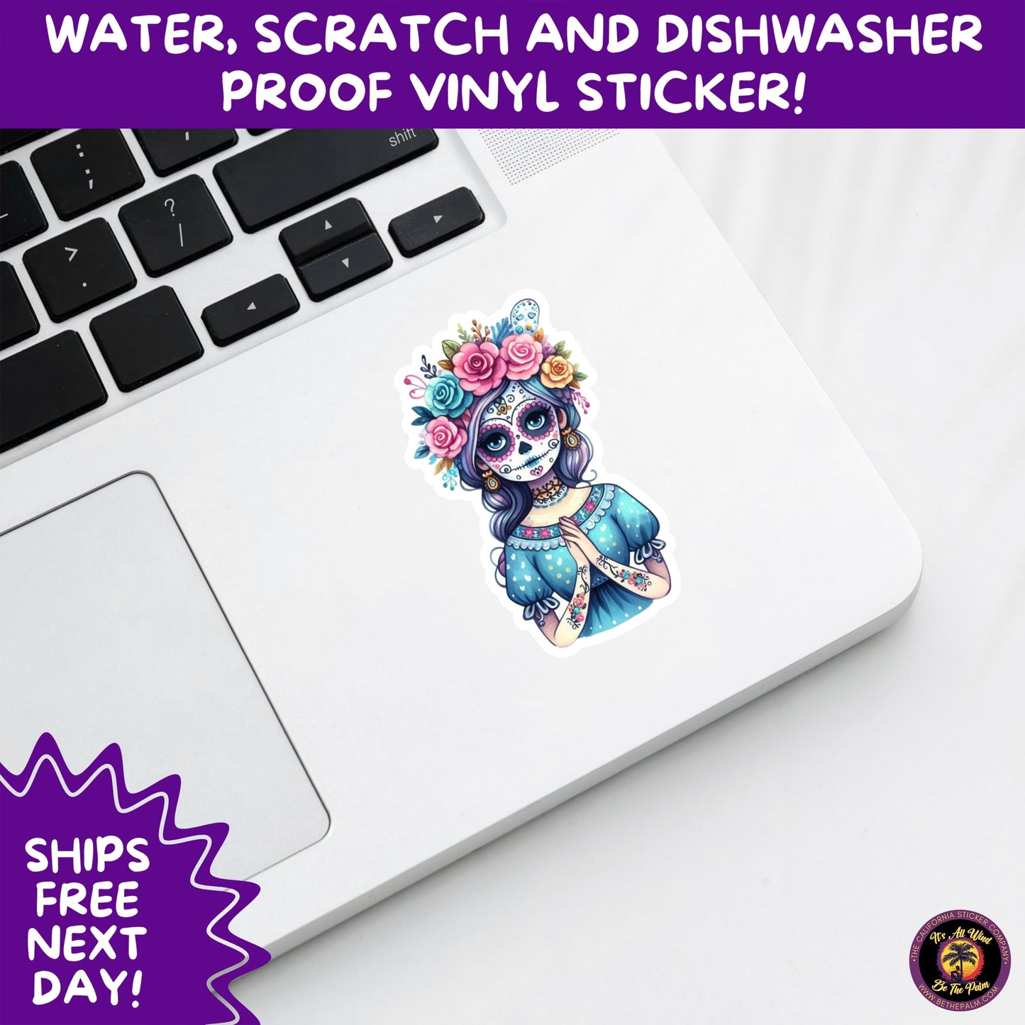 SUGAR SKULL STICKERS Day of the Dead Aesthetic Sticker Pack for Journals Laptops Water Bottles Halloween Decor and Spooky Season Gifts