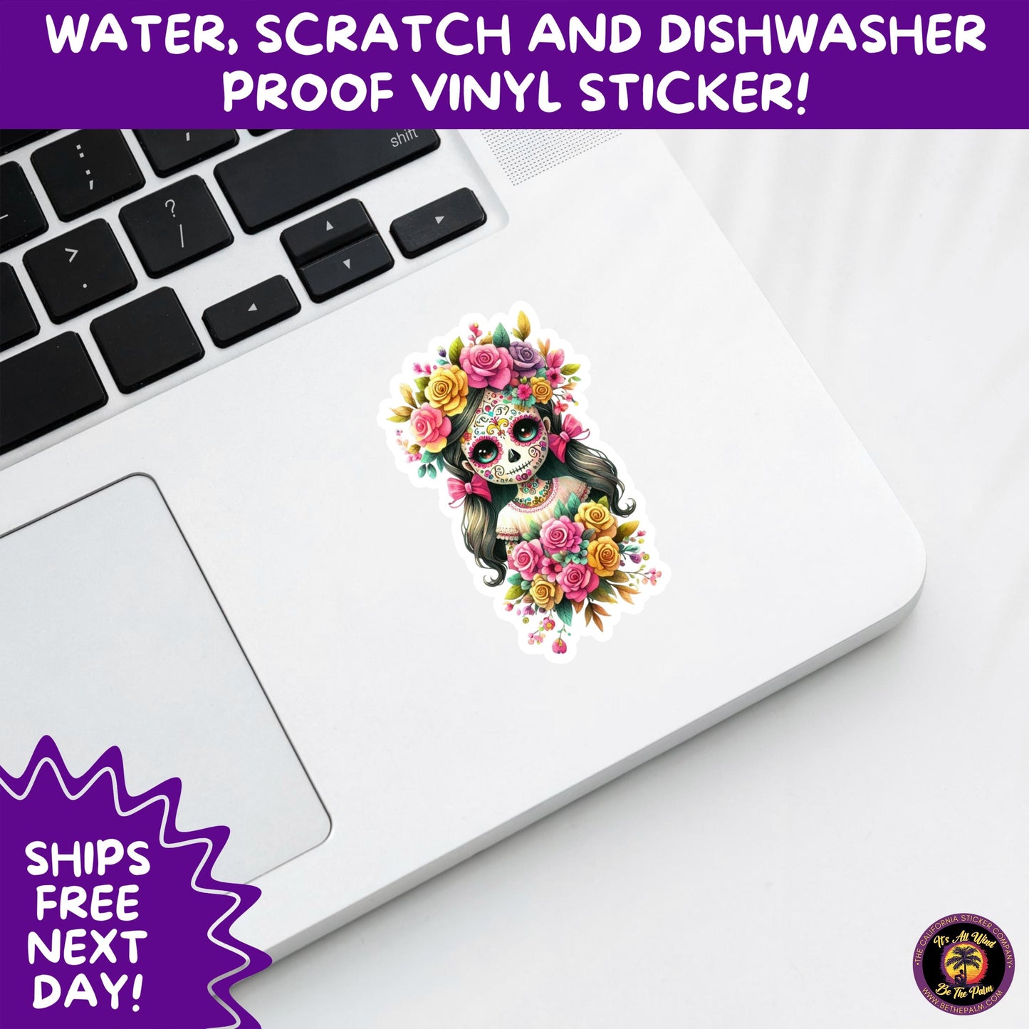 SUGAR SKULL STICKERS Day of the Dead Aesthetic Sticker Pack for Journals Laptops Water Bottles Halloween Decor and Spooky Season Gifts