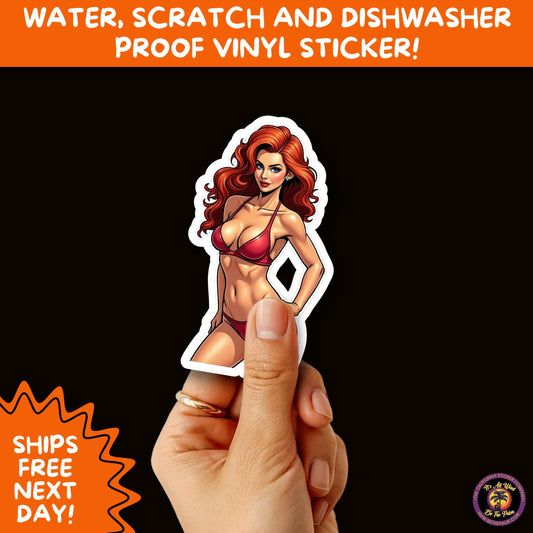 FUN BEACH STICKERS with Bikini Designs, Perfect for Travel Journals, Water Bottles, Tumblers, Laptops, Scrapbooks, and Summer Decor