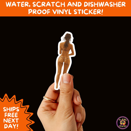 FUN BEACH STICKERS with Bikini Designs, Perfect for Travel Journals, Water Bottles, Tumblers, Laptops, Scrapbooks, and Summer Decor