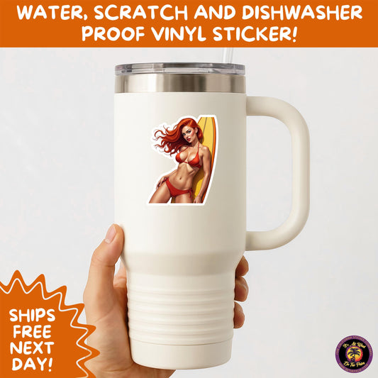 FUN BEACH STICKERS with Bikini Designs, Perfect for Travel Journals, Water Bottles, Tumblers, Laptops, Scrapbooks, and Summer Decor