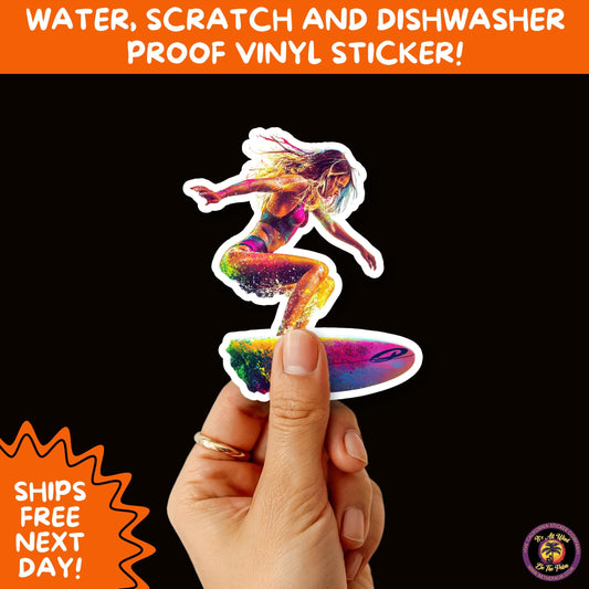 FUN BEACH STICKERS with Bikini Designs, Perfect for Travel Journals, Water Bottles, Tumblers, Laptops, Scrapbooks, and Summer Decor