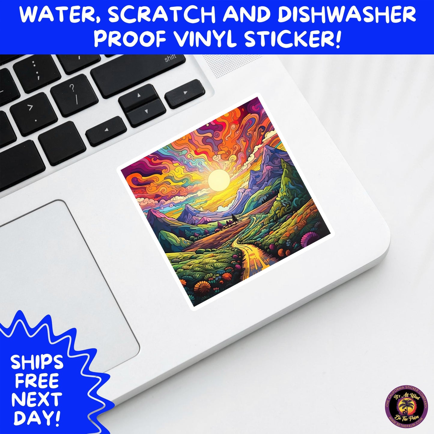 PSYCHEDELIC ART STICKERS | Trippy Groovy Vinyl Decals for Journals, Water Bottles, Laptops, Hippie Aesthetic Stickers for Vibe Lovers
