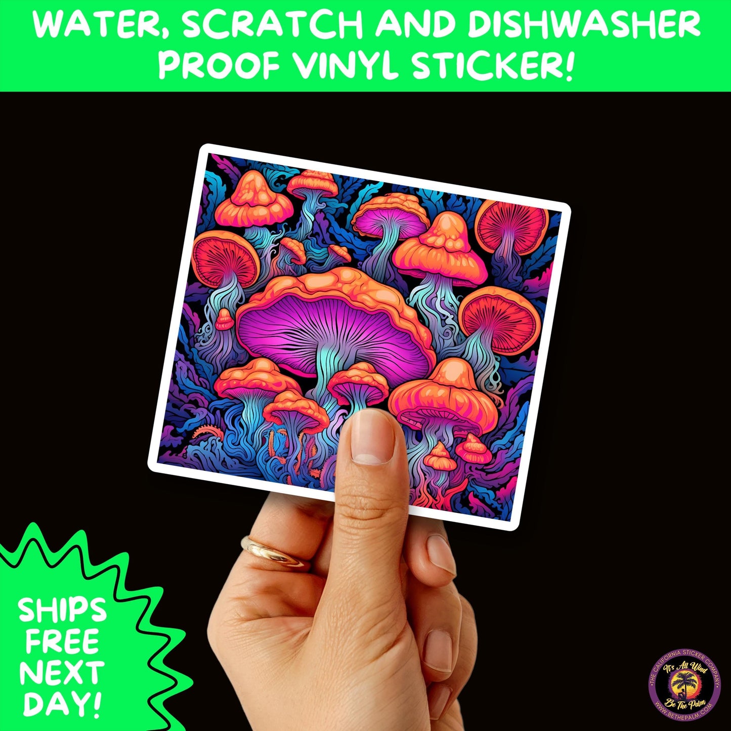 PSYCHEDELIC ART STICKERS | Trippy Groovy Vinyl Decals for Journals, Water Bottles, Laptops, Hippie Aesthetic Stickers for Vibe Lovers