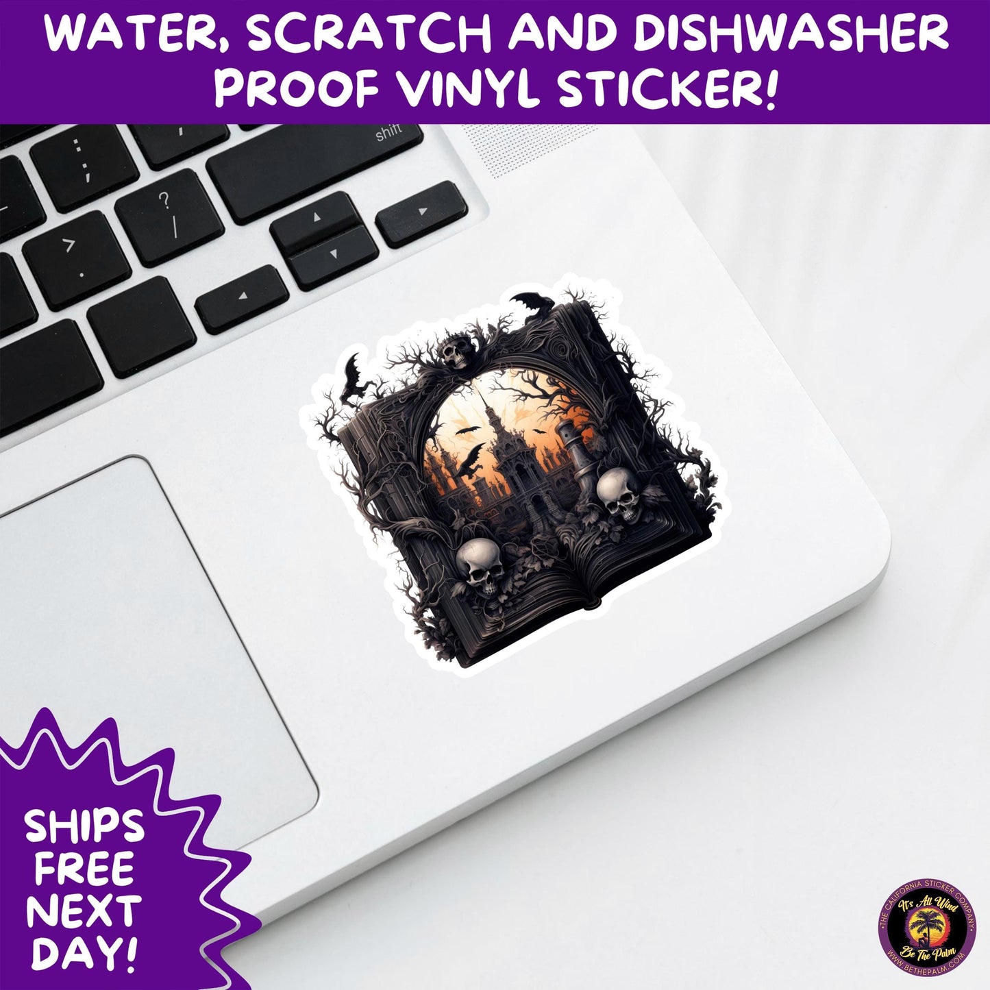 HALLOWEEN VINYL STICKERS | Spooky Ghosts, Witches, Pumpkins, Skulls and Bats – Waterproof Halloween Sticker Pack for All Ages
