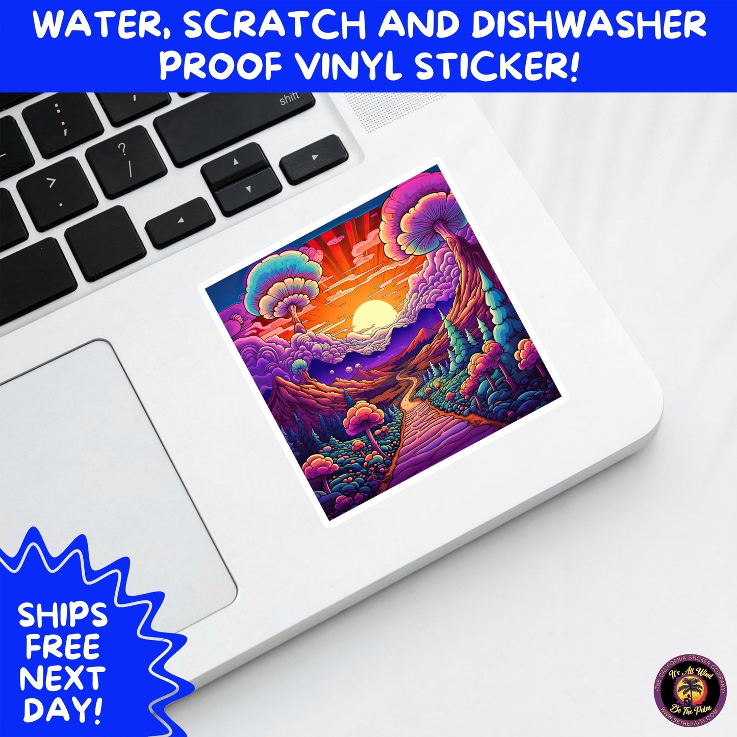 PSYCHEDELIC ART STICKERS | Trippy Groovy Vinyl Decals for Journals, Water Bottles, Laptops, Hippie Aesthetic Stickers for Vibe Lovers