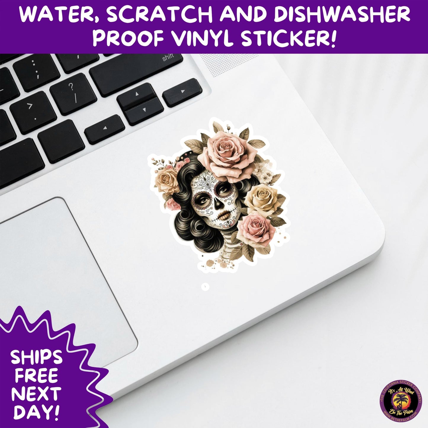 SUGAR SKULL STICKERS Day of the Dead Aesthetic Sticker Pack for Journals Laptops Water Bottles Halloween Decor and Spooky Season Gifts