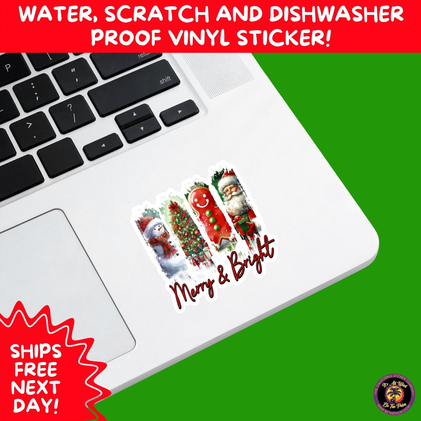 CHRISTMAS STICKER PACK | Festive Holiday Decor Vinyl Stickers Perfect for Journals Gifts Planners Stocking Stuffers Winter for coffee lovers