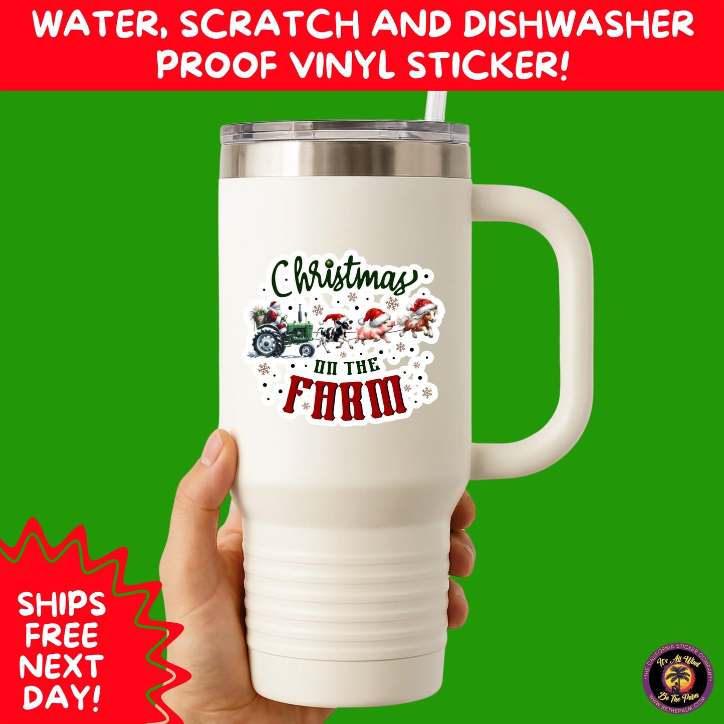 CHRISTMAS STICKER PACK | Festive Holiday Decor Vinyl Stickers Perfect for Journals Gifts Planners Stocking Stuffers Winter for coffee lovers