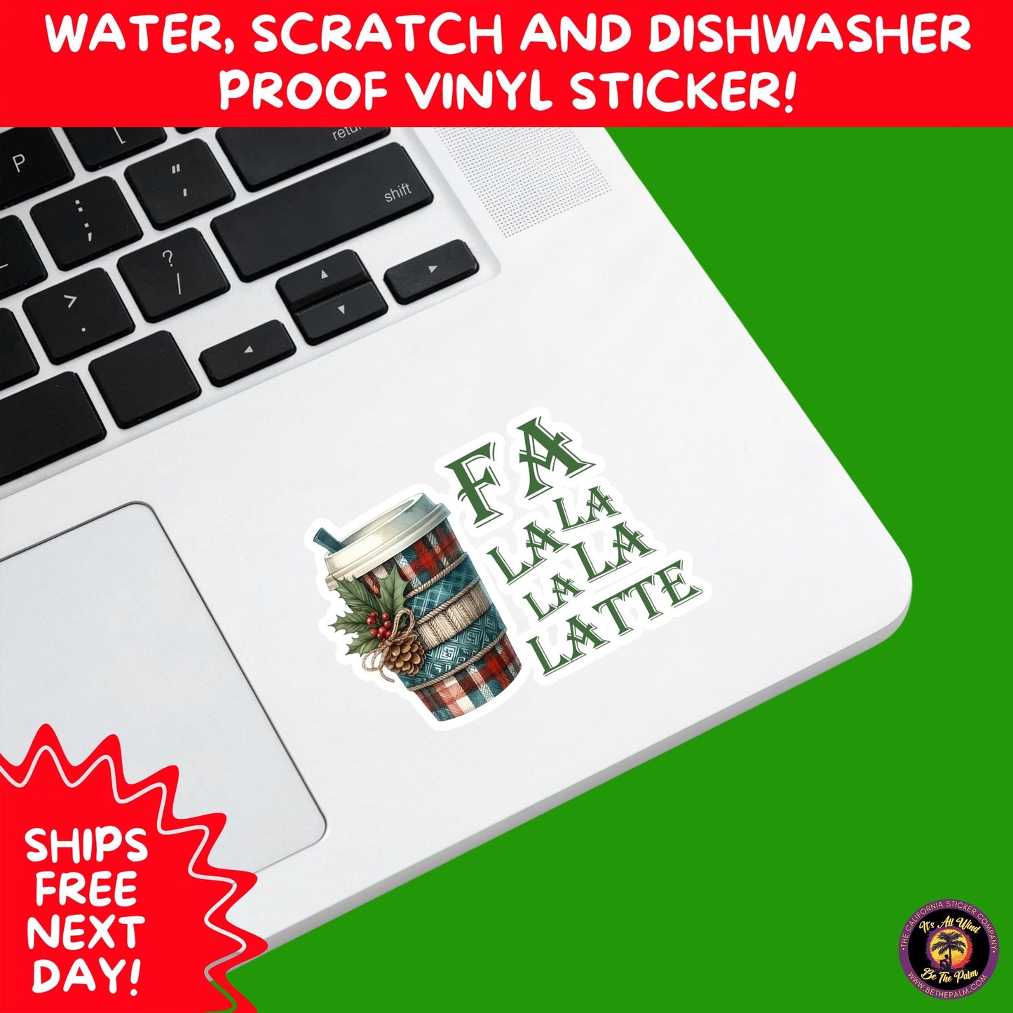 CHRISTMAS STICKER PACK | Festive Holiday Decor Vinyl Stickers Perfect for Journals Gifts Planners Stocking Stuffers Winter for coffee lovers