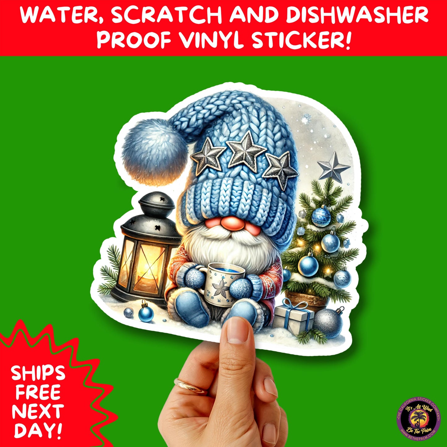 CHRISTMAS STICKER PACK | Festive Holiday Decor Vinyl Stickers Perfect for Journals Gifts Planners Stocking Stuffers Winter for gnome lovers