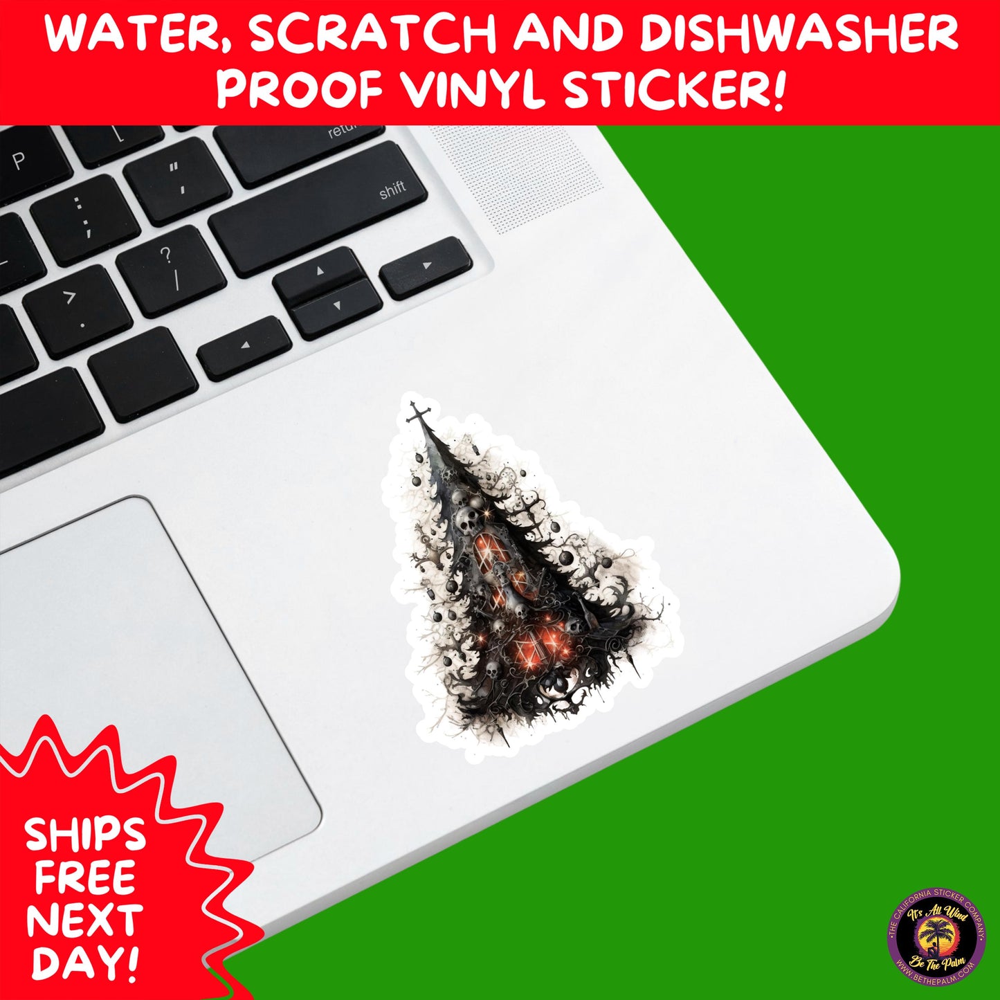 GOTHIC CHRISTMAS STICKERS Dark Holiday Aesthetic Stickers | Spooky Cute Christmas Decor | Goth Planner Stickers for Gifts & Cards