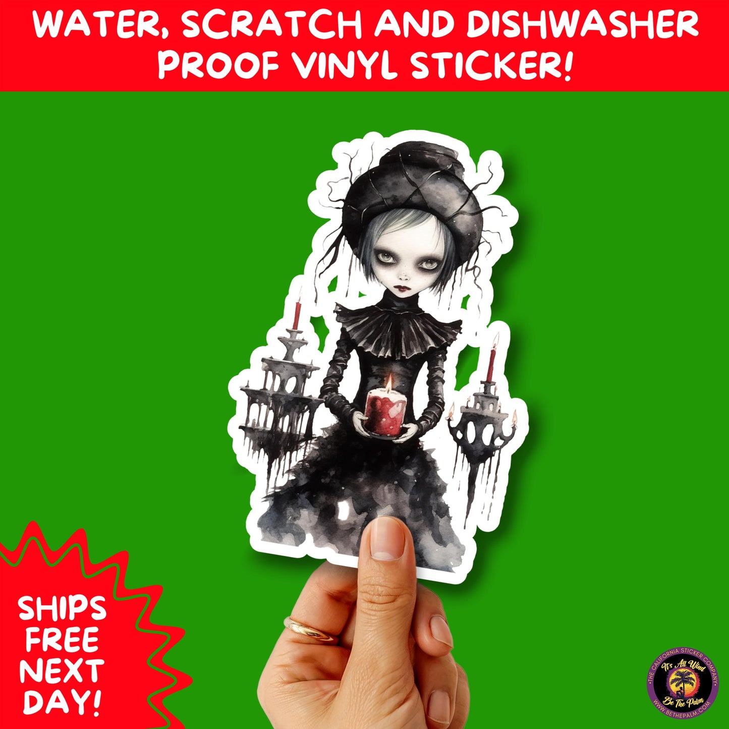 GOTHIC CHRISTMAS STICKERS Dark Holiday Aesthetic Stickers | Spooky Cute Christmas Decor | Goth Planner Stickers for Gifts & Cards