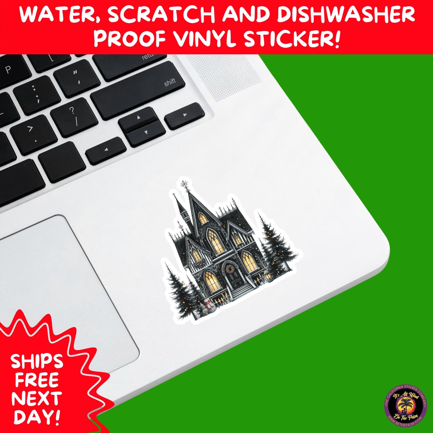 GOTHIC CHRISTMAS STICKERS Dark Holiday Aesthetic Stickers | Spooky Cute Christmas Decor | Goth Planner Stickers for Gifts & Cards