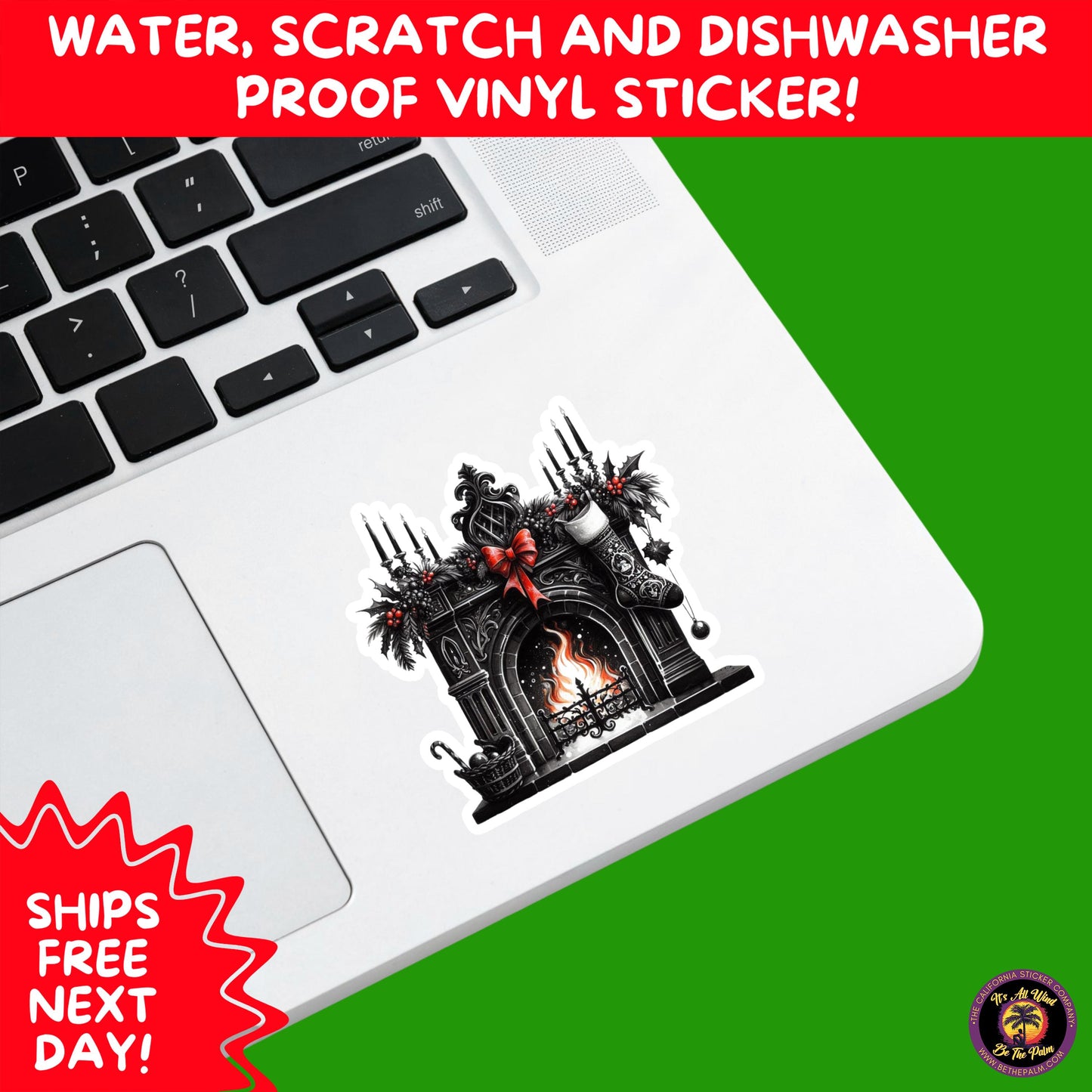 GOTHIC CHRISTMAS STICKERS Dark Holiday Aesthetic Stickers | Spooky Cute Christmas Decor | Goth Planner Stickers for Gifts & Cards
