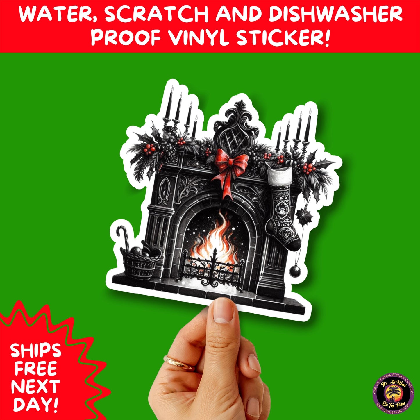 GOTHIC CHRISTMAS STICKERS Dark Holiday Aesthetic Stickers | Spooky Cute Christmas Decor | Goth Planner Stickers for Gifts & Cards