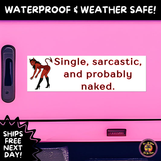 BUMPER STICKER | Funny Vinyl Decals for Cars Trucks Laptops Durable Waterproof Outdoor Sticker Gift for Drivers and Road Trips