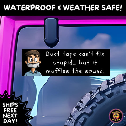 BUMPER STICKER | Funny Vinyl Decals for Cars Trucks Laptops Durable Waterproof Outdoor Sticker Gift for Drivers and Road Trips