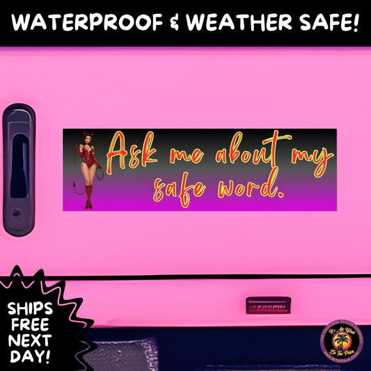 BUMPER STICKER | Funny Vinyl Decals for Cars Trucks Laptops Durable Waterproof Outdoor Sticker Gift for Drivers and Road Trips
