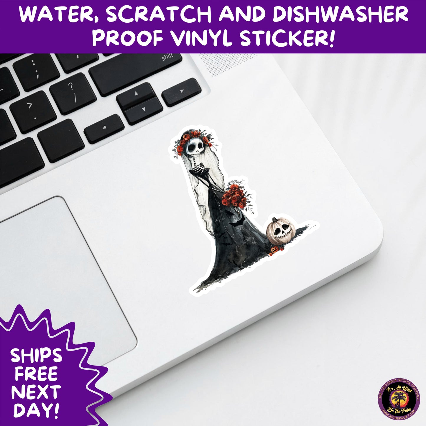 HALLOWEEN VINYL STICKERS | Spooky Ghosts, Witches, Pumpkins, Skulls and Bats – Waterproof Halloween Sticker Pack for All Ages