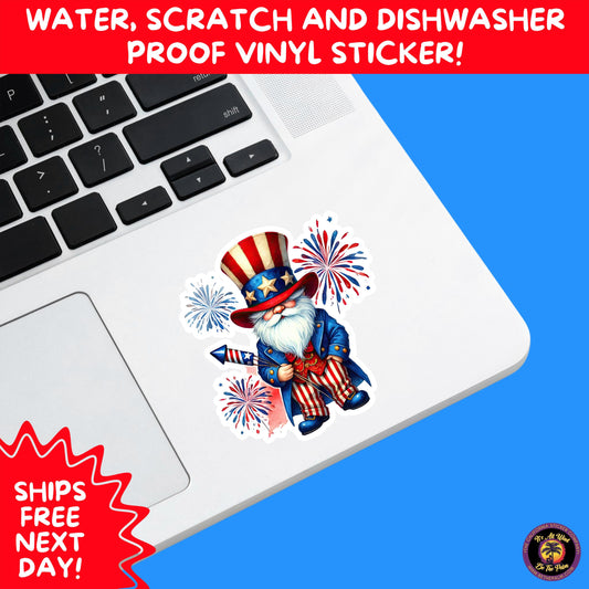 4TH OF JULY | Sticker Pack Independence Day Vinyl Decals, USA Flag, Fireworks, Red White Blue Summer Holiday Patriotic Sticker Set