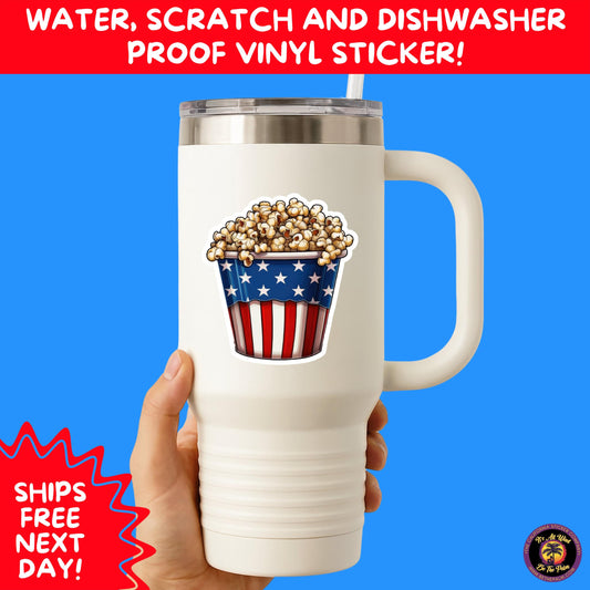 4TH OF JULY | Sticker Pack Independence Day Vinyl Decals, USA Flag, Fireworks, Red White Blue Summer Holiday Patriotic Sticker Set