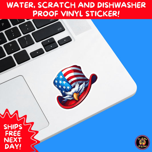 4TH OF JULY | Sticker Pack Independence Day Vinyl Decals, USA Flag, Fireworks, Red White Blue Summer Holiday Patriotic Sticker Set