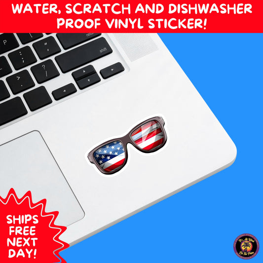 4TH OF JULY | Sticker Pack Independence Day Vinyl Decals, USA Flag, Fireworks, Red White Blue Summer Holiday Patriotic Sticker Set