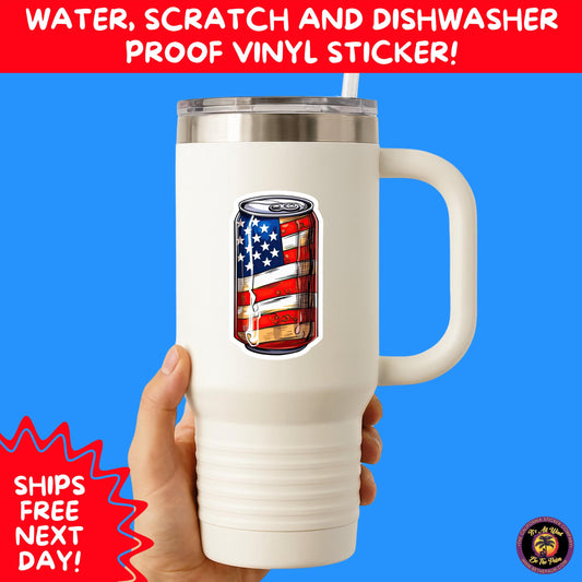 4TH OF JULY | Sticker Pack Independence Day Vinyl Decals, USA Flag, Fireworks, Red White Blue Summer Holiday Patriotic Sticker Set