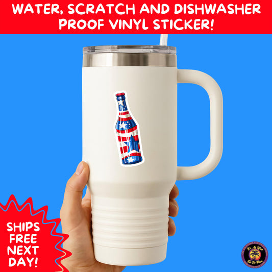 4TH OF JULY | Sticker Pack Independence Day Vinyl Decals, USA Flag, Fireworks, Red White Blue Summer Holiday Patriotic Sticker Set