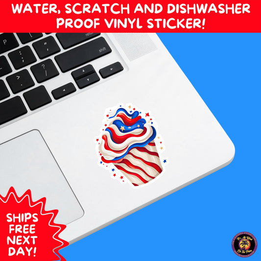 4TH OF JULY | Sticker Pack Independence Day Vinyl Decals, USA Flag, Fireworks, Red White Blue Summer Holiday Patriotic Sticker Set