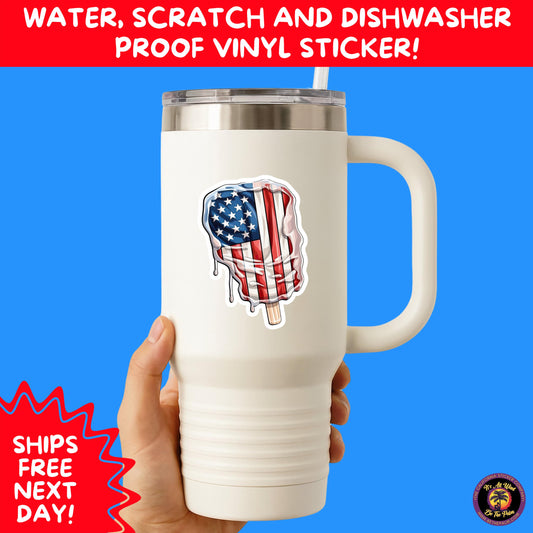 4TH OF JULY | Sticker Pack Independence Day Vinyl Decals, USA Flag, Fireworks, Red White Blue Summer Holiday Patriotic Sticker Set