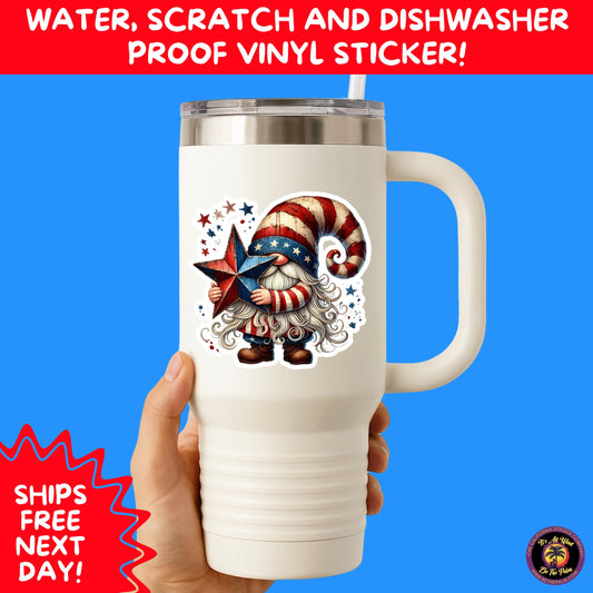 4TH OF JULY | Sticker Pack Independence Day Vinyl Decals, USA Flag, Fireworks, Red White Blue Summer Holiday Patriotic Sticker Set