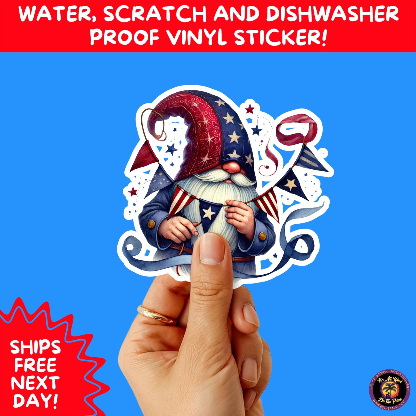 4TH OF JULY | Sticker Pack Independence Day Vinyl Decals, USA Flag, Fireworks, Red White Blue Summer Holiday Patriotic Sticker Set