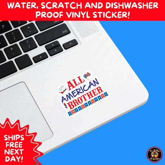 4TH OF JULY | Sticker Pack Independence Day Vinyl Decals, USA Flag, Fireworks, Red White Blue Summer Holiday Patriotic Sticker Set