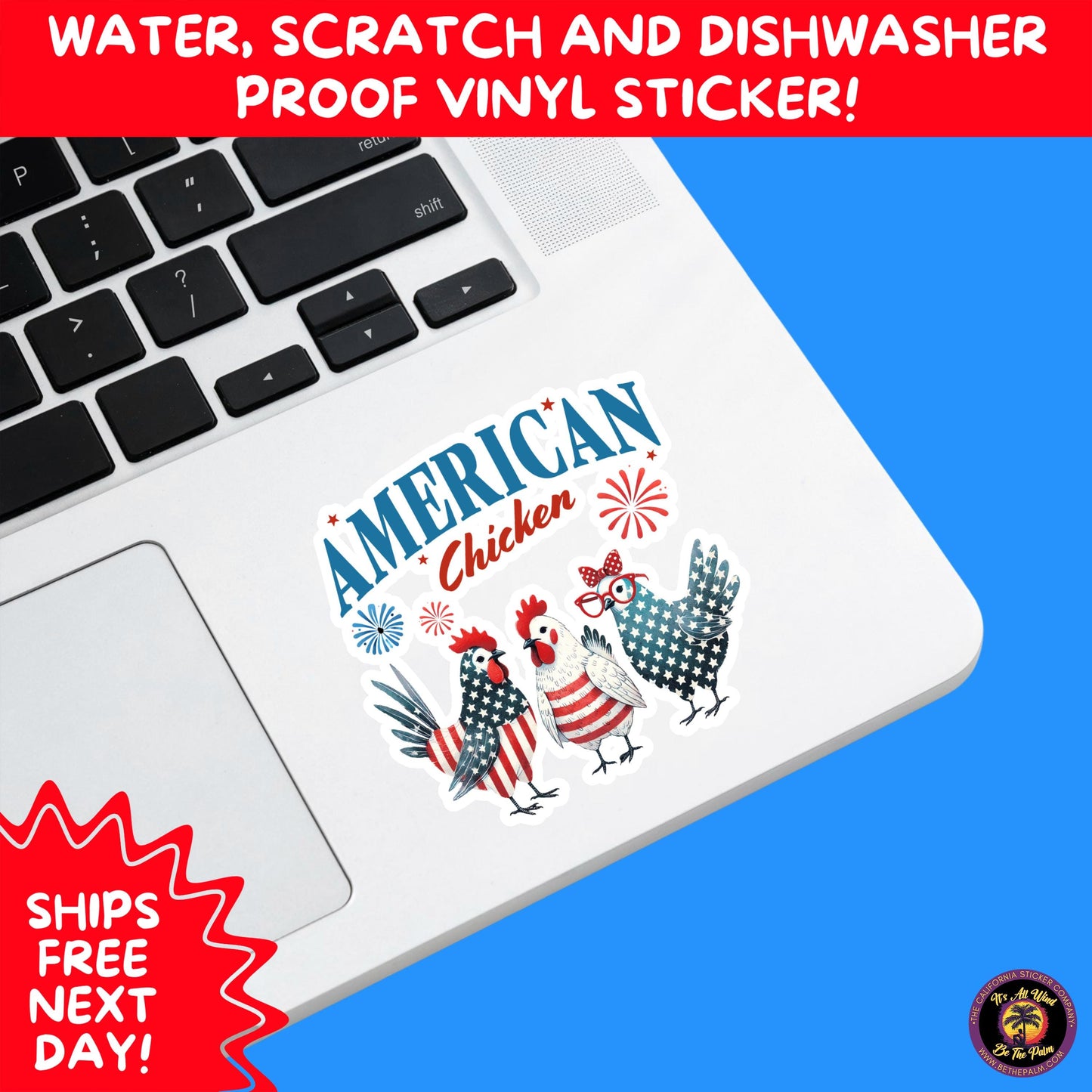 4TH OF JULY | Sticker Pack Independence Day Vinyl Decals, USA Flag, Fireworks, Red White Blue Summer Holiday Patriotic Sticker Set