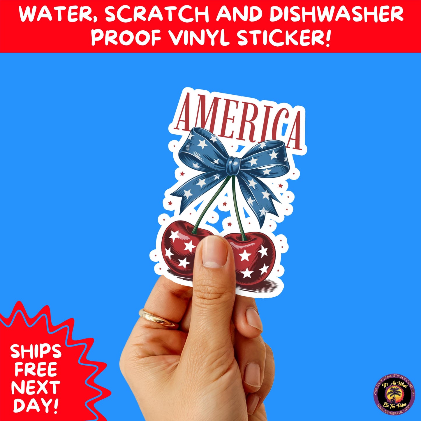 4TH OF JULY | Sticker Pack Independence Day Vinyl Decals, USA Flag, Fireworks, Red White Blue Summer Holiday Patriotic Sticker Set