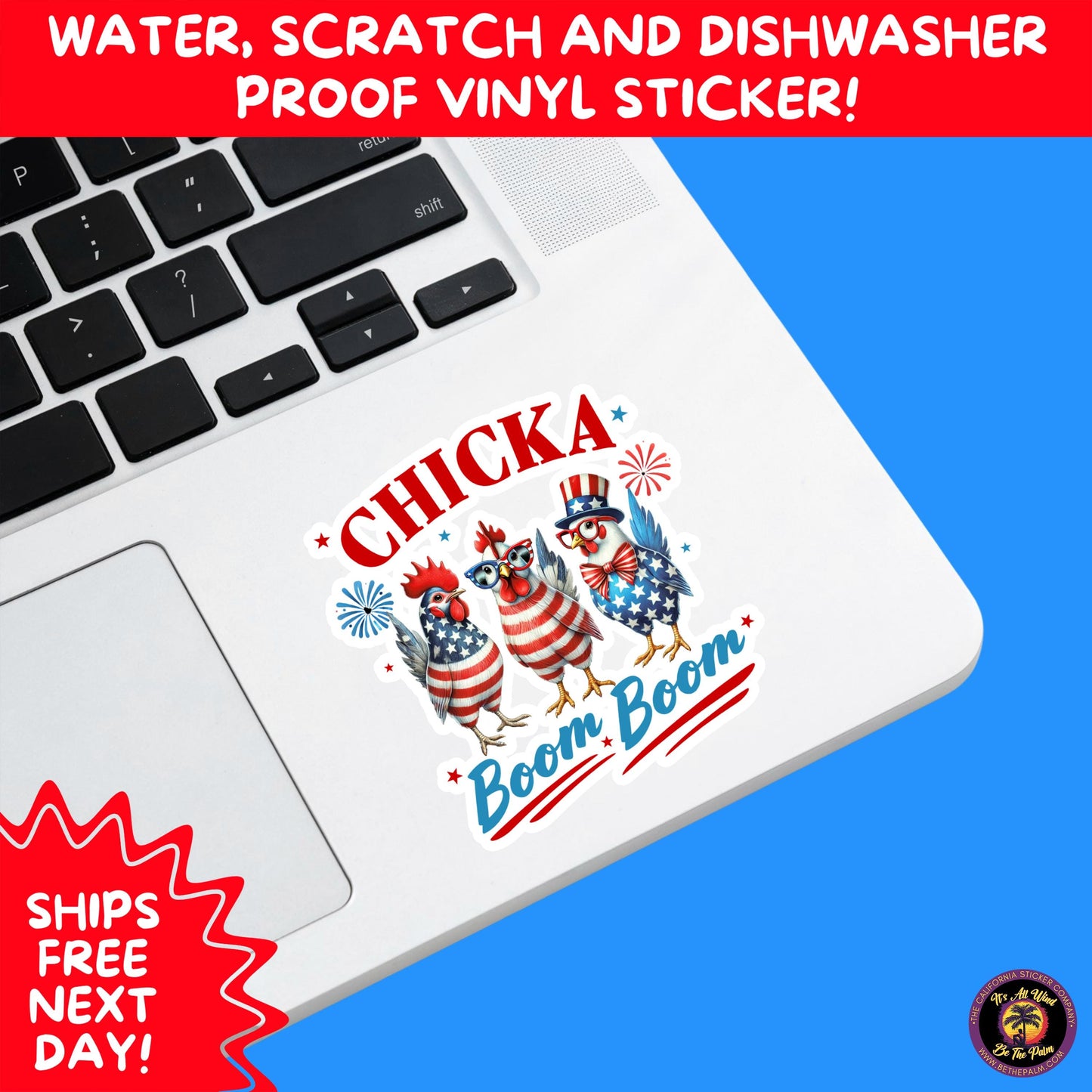 4TH OF JULY | Sticker Pack Independence Day Vinyl Decals, USA Flag, Fireworks, Red White Blue Summer Holiday Patriotic Sticker Set