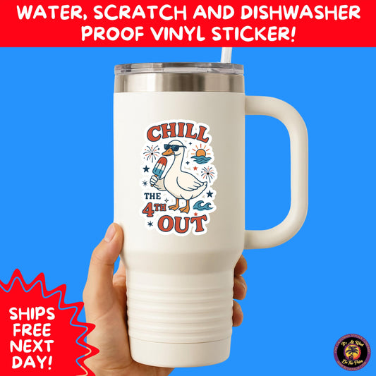 4TH OF JULY | Sticker Pack Independence Day Vinyl Decals, USA Flag, Fireworks, Red White Blue Summer Holiday Patriotic Sticker Set