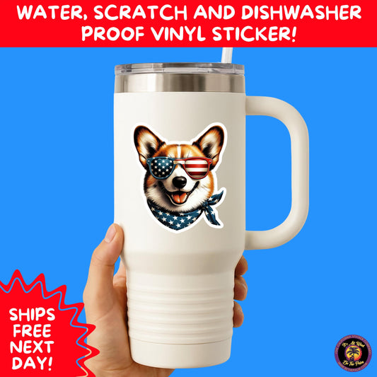 4TH OF JULY | Sticker Pack Independence Day Vinyl Decals, USA Flag, Fireworks, Red White Blue Summer Holiday Patriotic Sticker Set